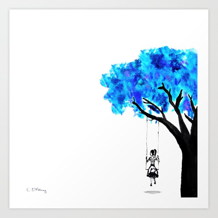 700x700 Tree Swing Art Print