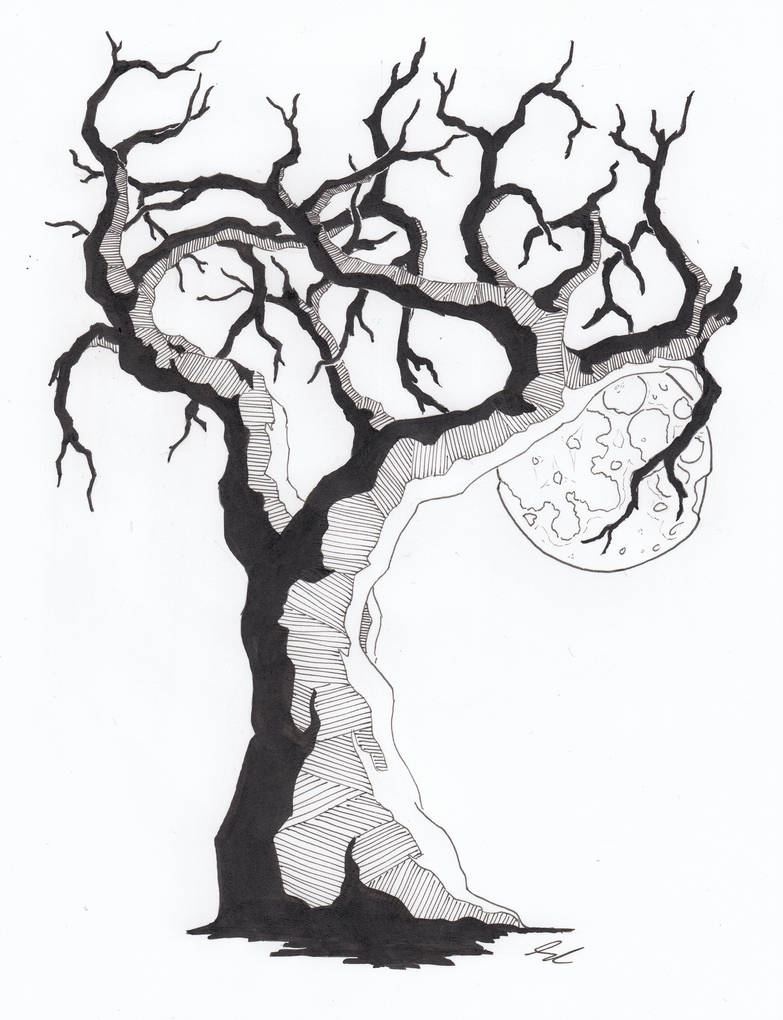 783x1020 Geometric Tree Tattoo