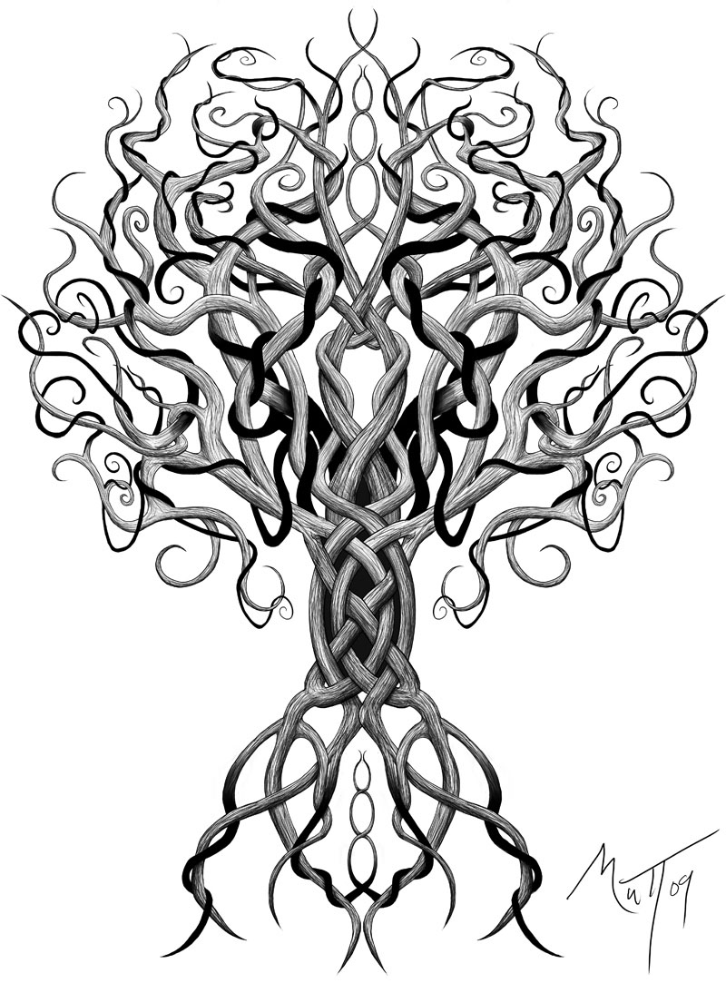 800x1083 Brilliant Celtic Tree Tattoo Design