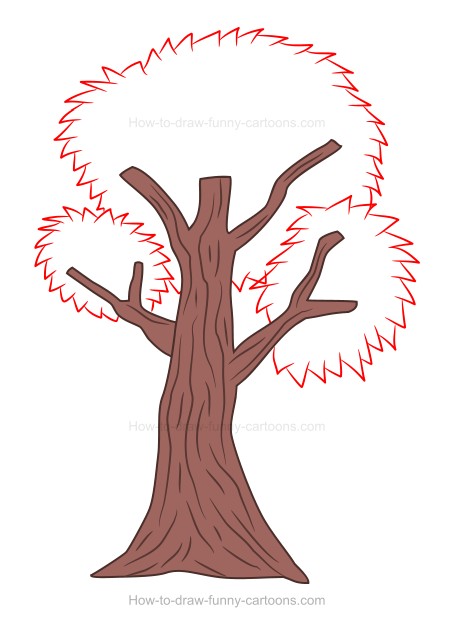 454x622 How To Draw A Cartoon Tree