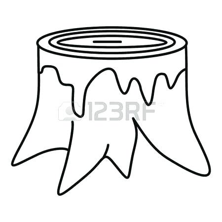 450x450 Tree Trunk Icon Outline Style Stock Photo Picture And Royalty Free