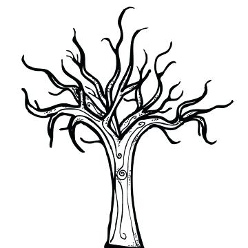 360x360 Bare Tree Coloring