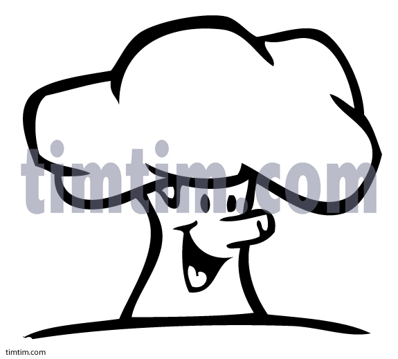 575x519 Free Drawing Of A Happy Tree Bw From The Category Climate