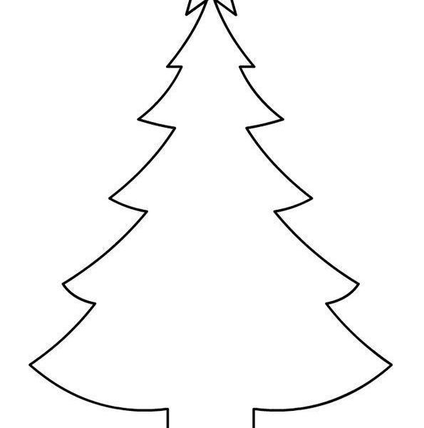595x600 Christmas Tree Drawing Easy For Kids