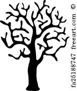 153x179 Free Art Print Of Sketch Of Dead Tree Without Leaves, Isolated
