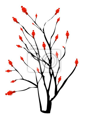 300x400 Woman Fruit Tree Vector Design Wall Mural Murals Feeling