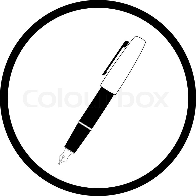 800x800 Vector Icon Of Fountain Pen Stock Vector Colourbox