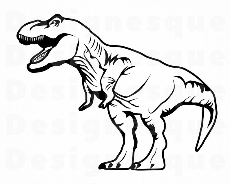 Download 255 t rex dinosaur black white stock illustrations, vectors & clipart...
