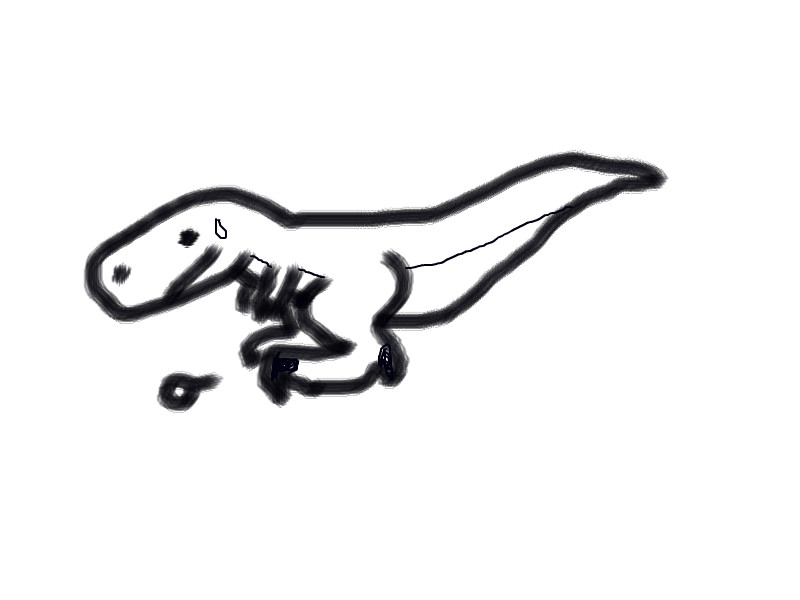800x600 T Rex Problems A Black White Speedpaint Drawing