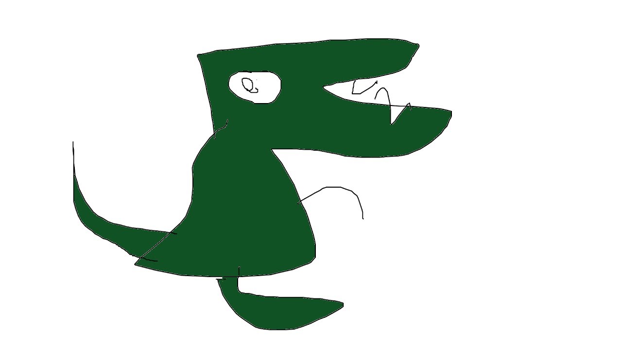 1280x720 How To Draw A Trex In Mspaint
