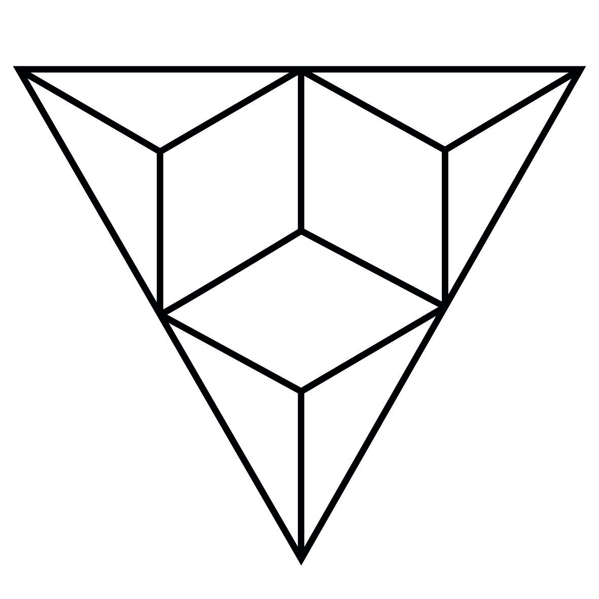 1181x1181 Origami Paper Triangle Tattoos