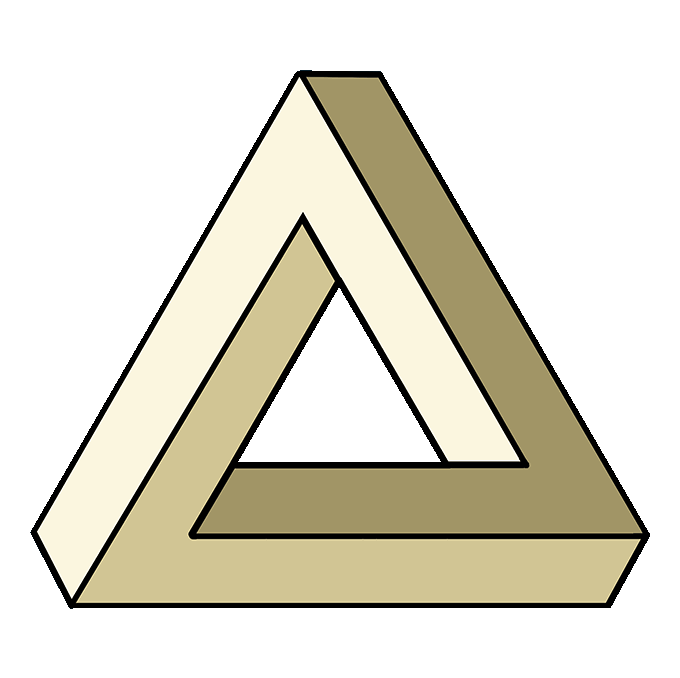 Triangle Illusion Drawing | Free download on ClipArtMag