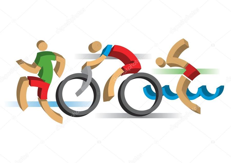 900x636 Download Triatletas Clipart Triathlon Drawing
