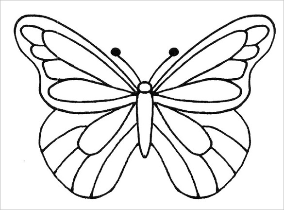 585x432 Huge Collection Of 'butterfly Drawing Designs' Download More Than