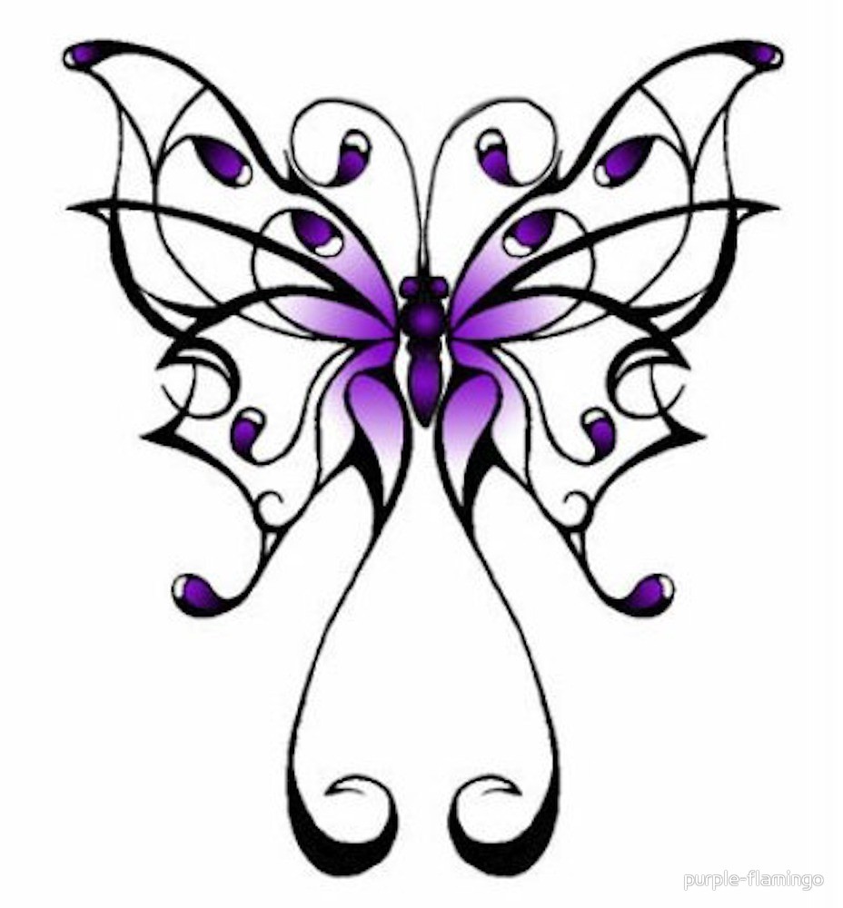 928x1000 Purple Tribal Butterfly
