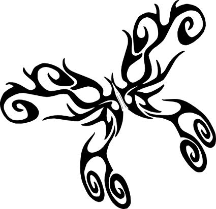 425x412 Streetgear Tribal Butterfly Flame Black