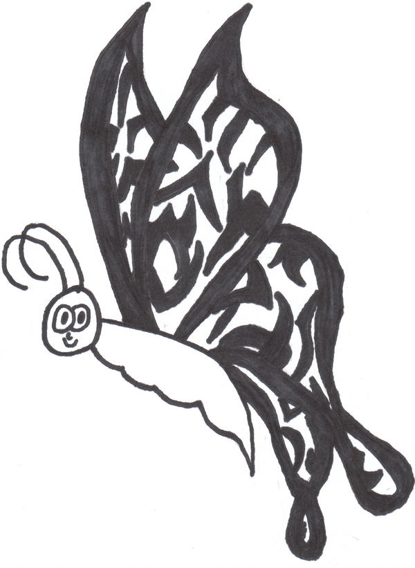 600x821 Tribal Butterfly Wings