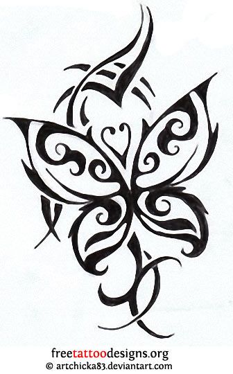 336x540 Tribal Butterfly Tattoo Design Tattoos Tribal Butterfly Tattoo