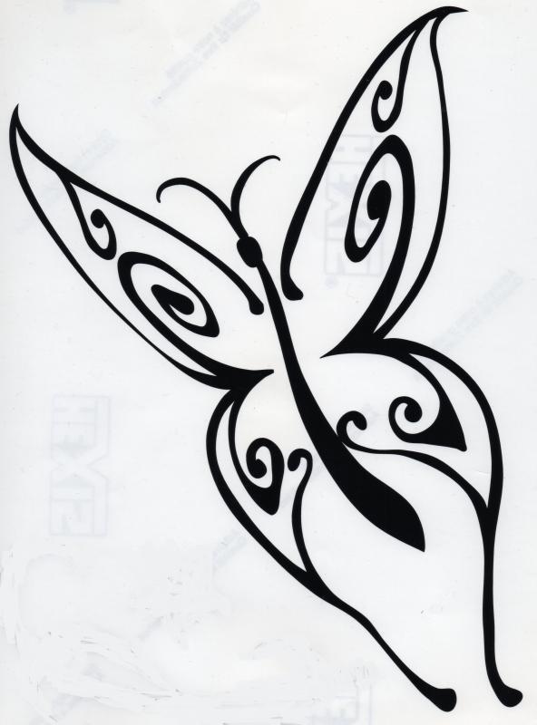 592x800 Tribal Style Butterfly Car Sticker Hippy Motors Car Stickers