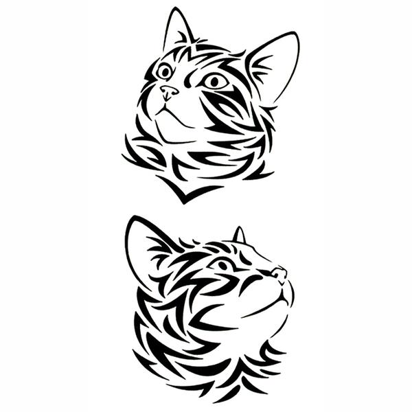 Tribal Cat Drawing | Free download on ClipArtMag