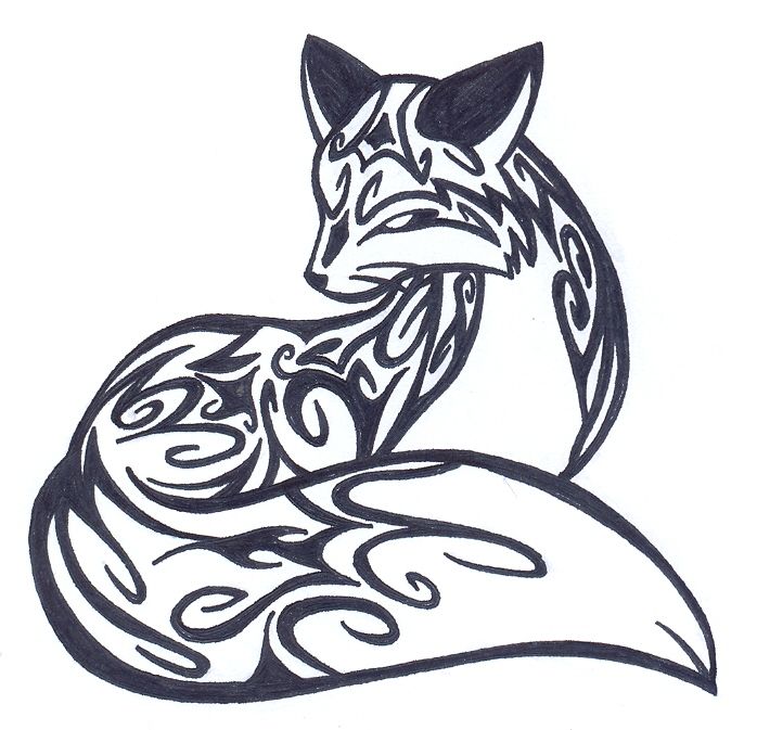 698x673 Cool Tribal Fox Designs To Draw