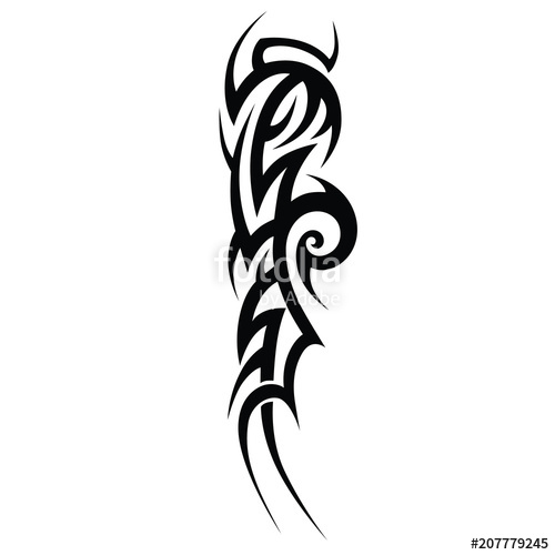 500x500 Vector Tribal Tattoo Design Sketch Sleeve Art Abstract Pattern