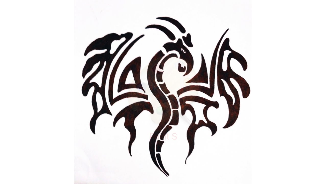 1280x720 Drawing A Tribal Dragon Tattoo Design