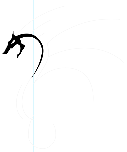 540x648 How To Draw A Tribal Dragon