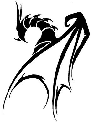 300x390 Tattoos Tribal Dragon Color Drawing Ideas And Designs