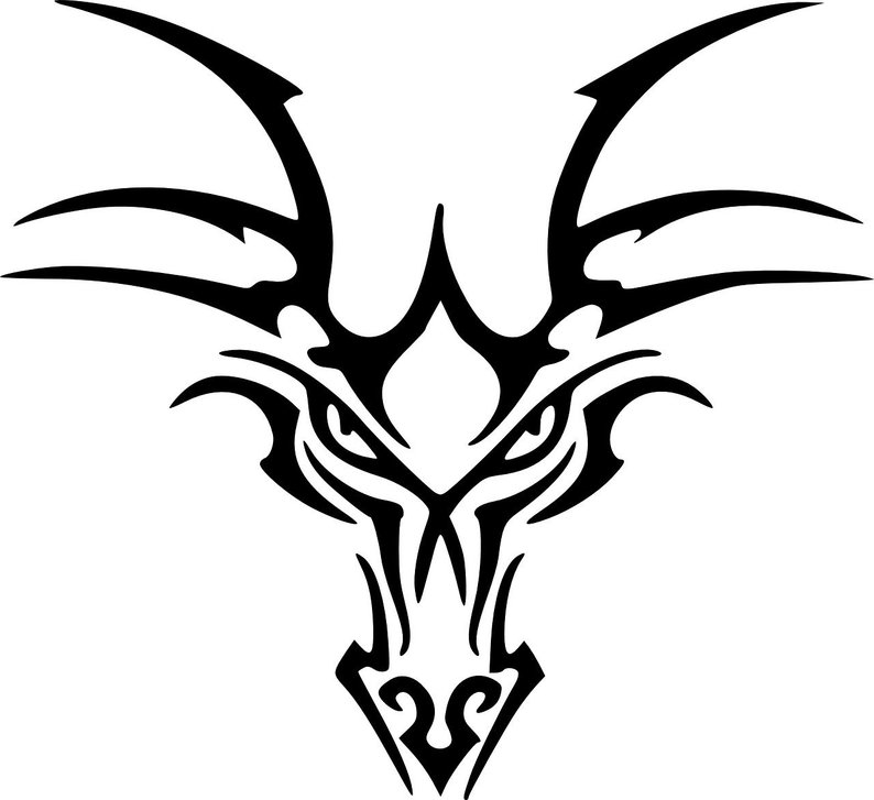 794x727 Tribal Dragon Head Pattern Etsy