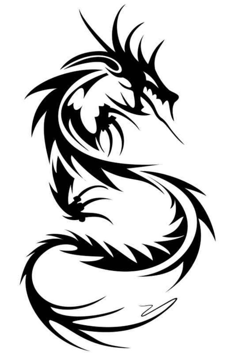 Tribal Dragon Drawing | Free download on ClipArtMag