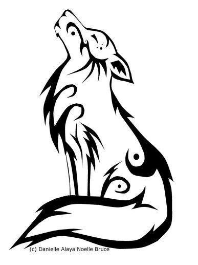 387x516 Random Tattoos, Tribal Wolf Tattoo