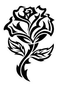 200x300 Tribal Art Tribal Rose Tattoo Designs