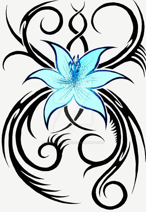 600x869 Tribal Flower Tattoos Drawings Ideas And Designs