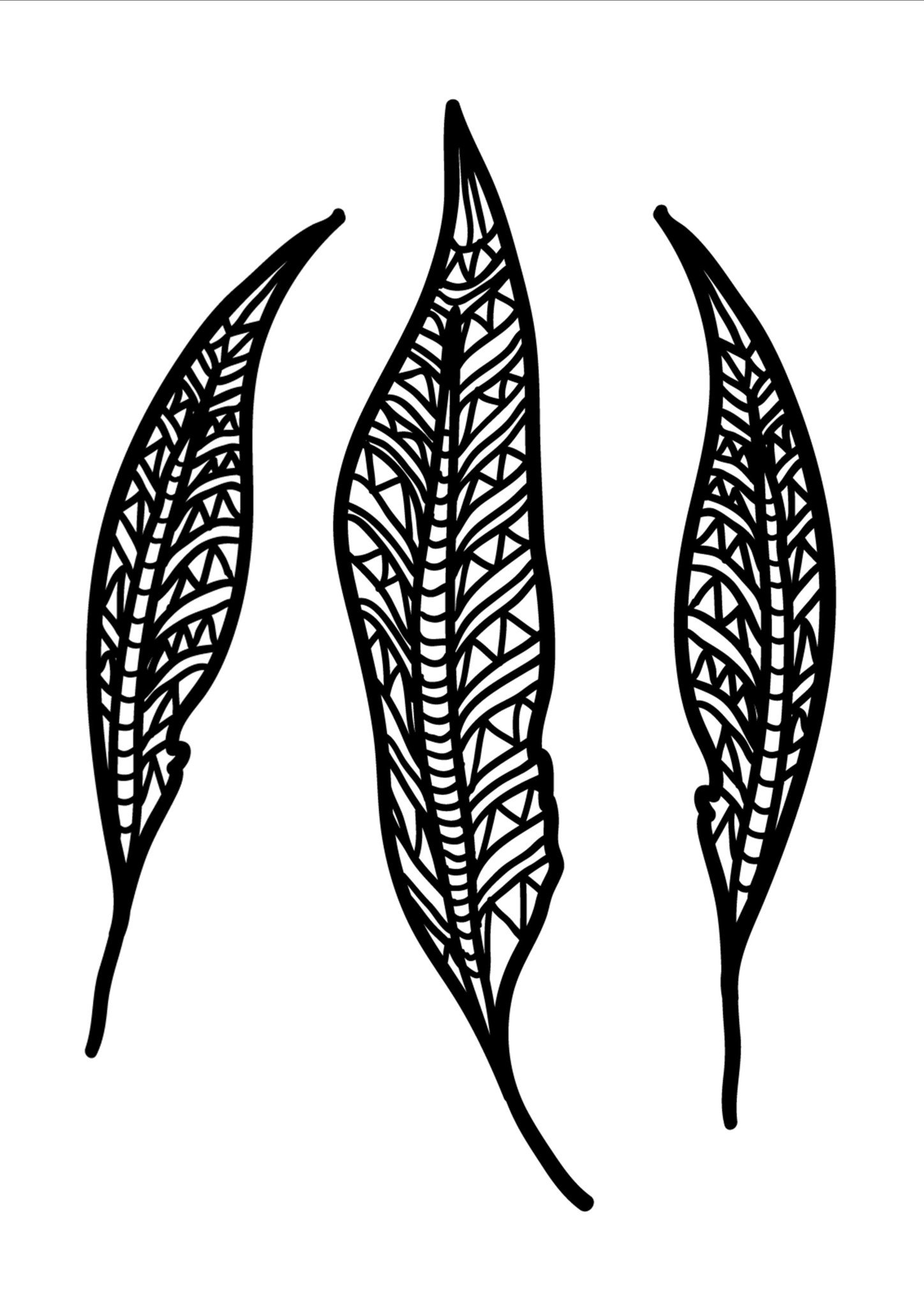 1448x2048 Tribal Feathers Print Nursery Bedroom Wall Art Decor Prints