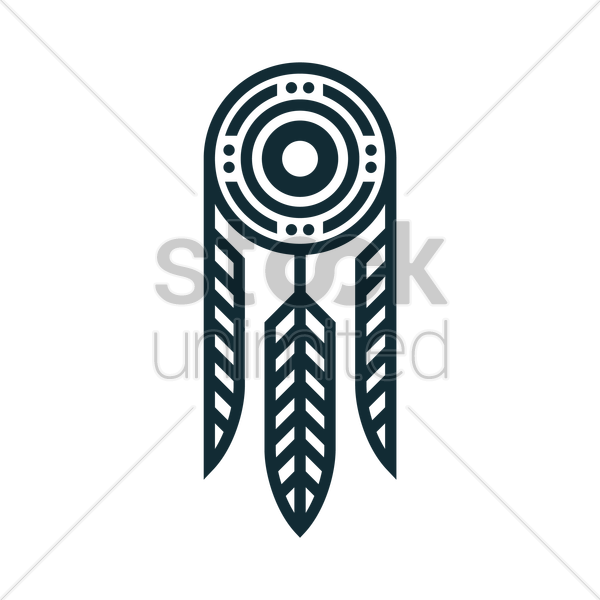 600x600 Tribal Feather Tattoo Vector Image