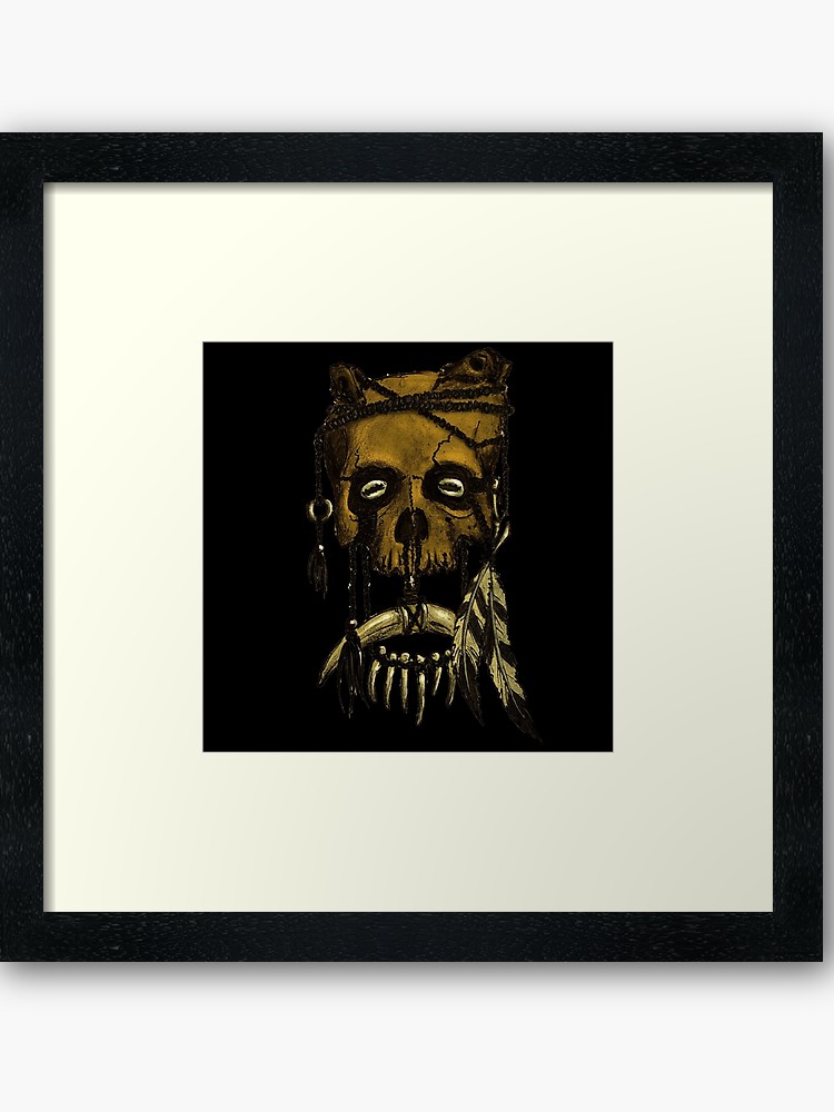 750x1000 Dayak Tribal Trophy Headhunter Skull With Rat Skulls And Feathers