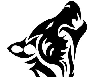 340x270 Tribal Wolf Drawing Etsy