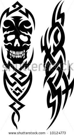 256x470 Tribal Flame Designs Skull Tribal Tattoos Tattoo Design Ii