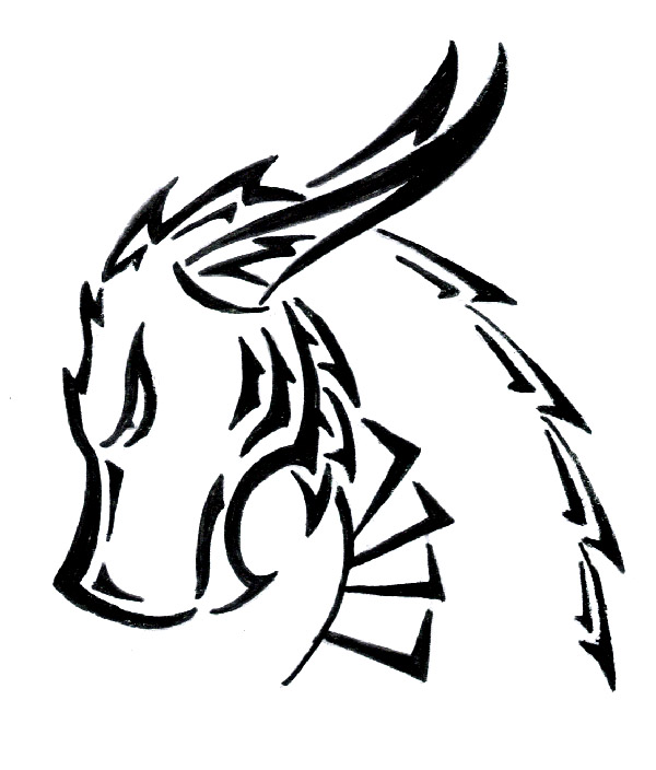 600x704 Tribal Flames Drawing