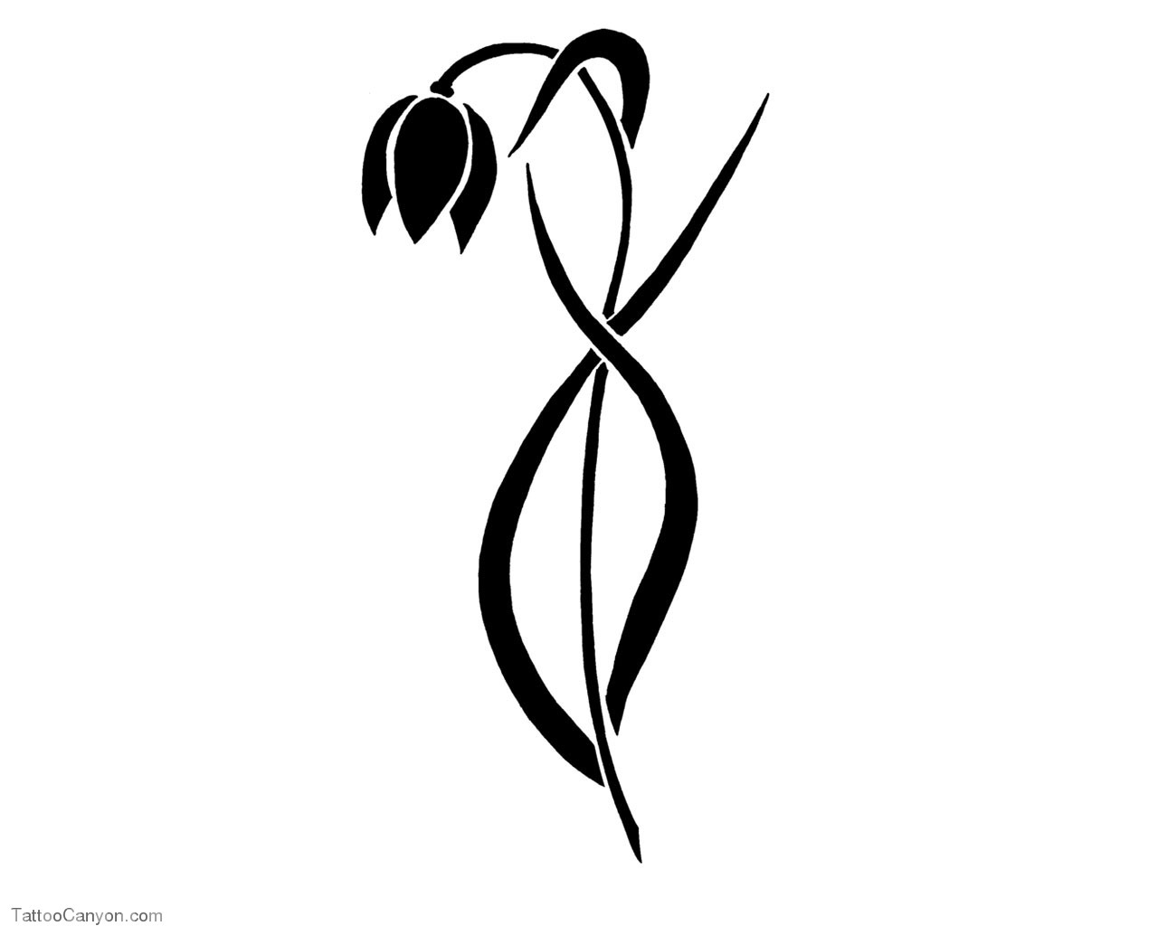 1280x1024 Designs Simple Tribal Flower Tattoo Windows