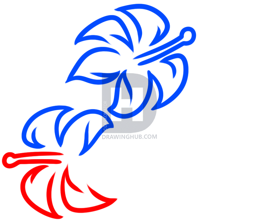 857x720 How To Draw Tribal Flowers, Step