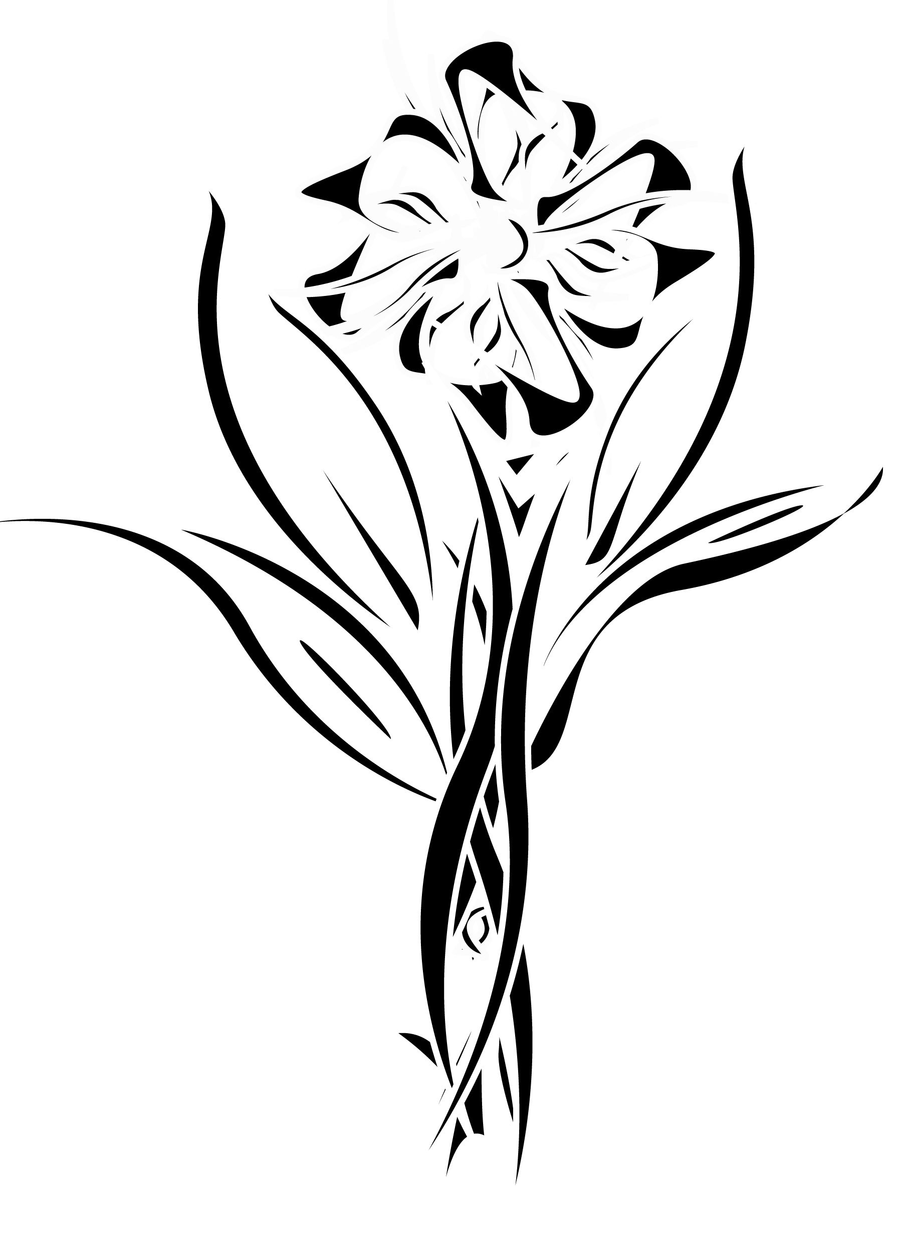 1802x2484 Tribal Flower Drawing