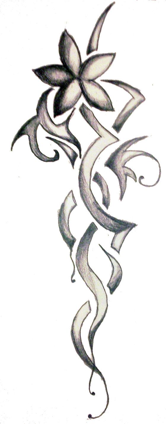 560x1426 Tribal Flower Tattoo Drawings Lotus Tattoos Flower Tattoos