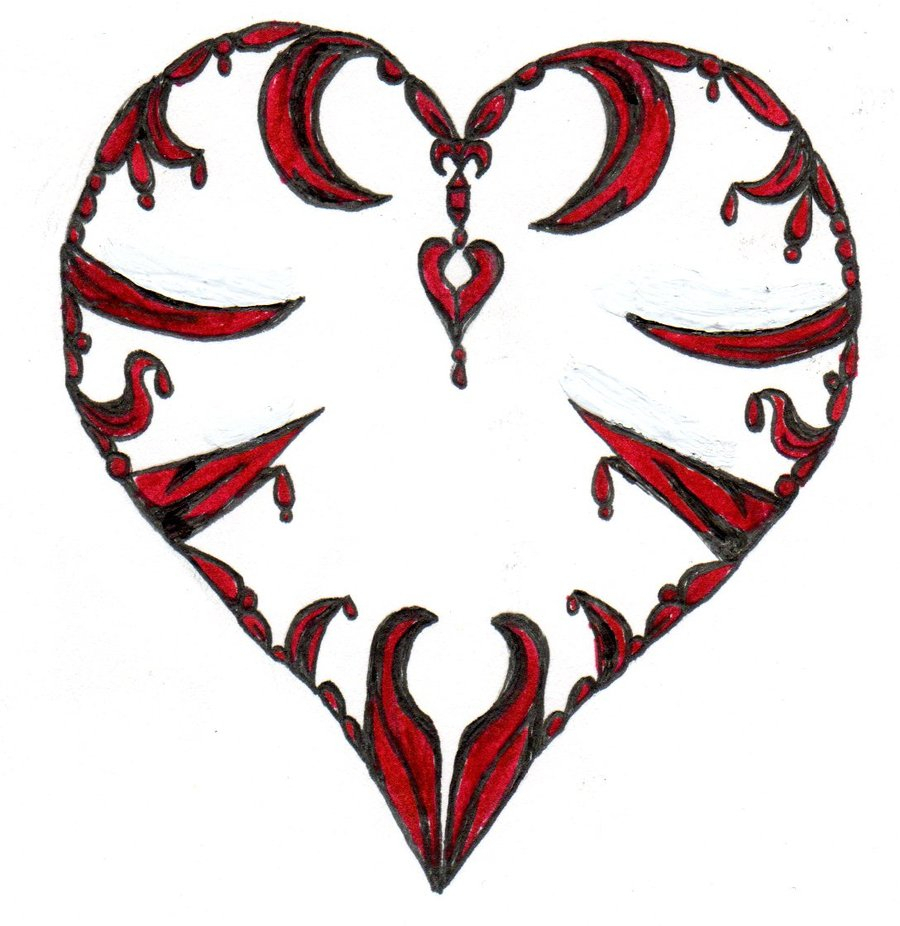 900x926 Easy Drawings Cool Heart Easy Drawing Of Hearts How To Draw