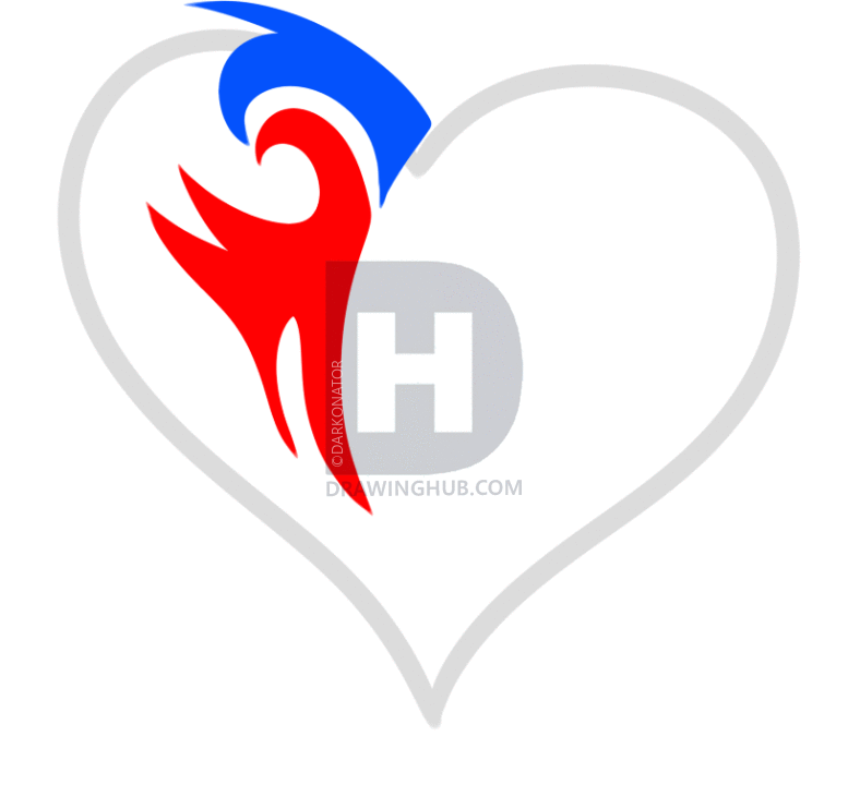 788x720 How To Draw A Tribal Heart Tattoo, Step