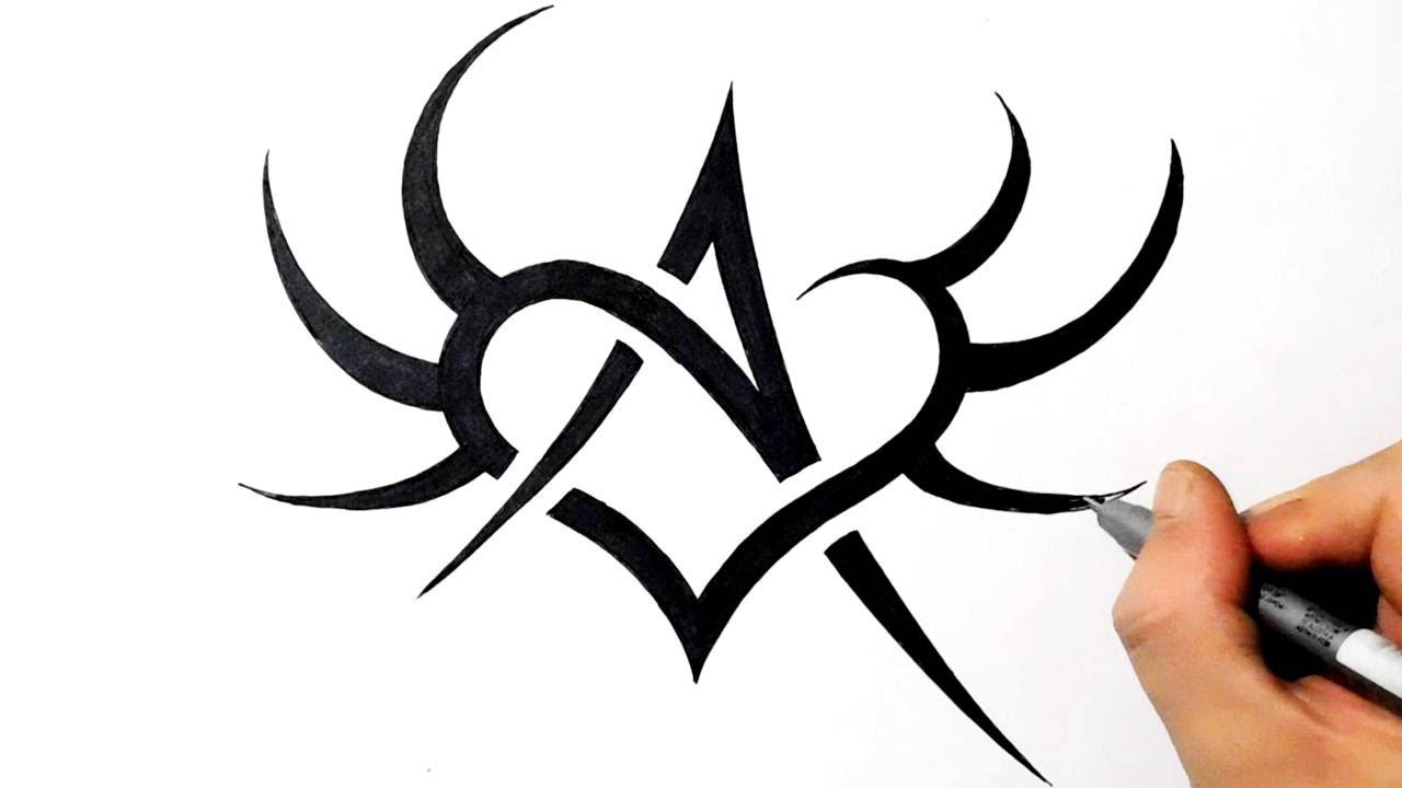 1280x720 how to combine initials a with heart and wings