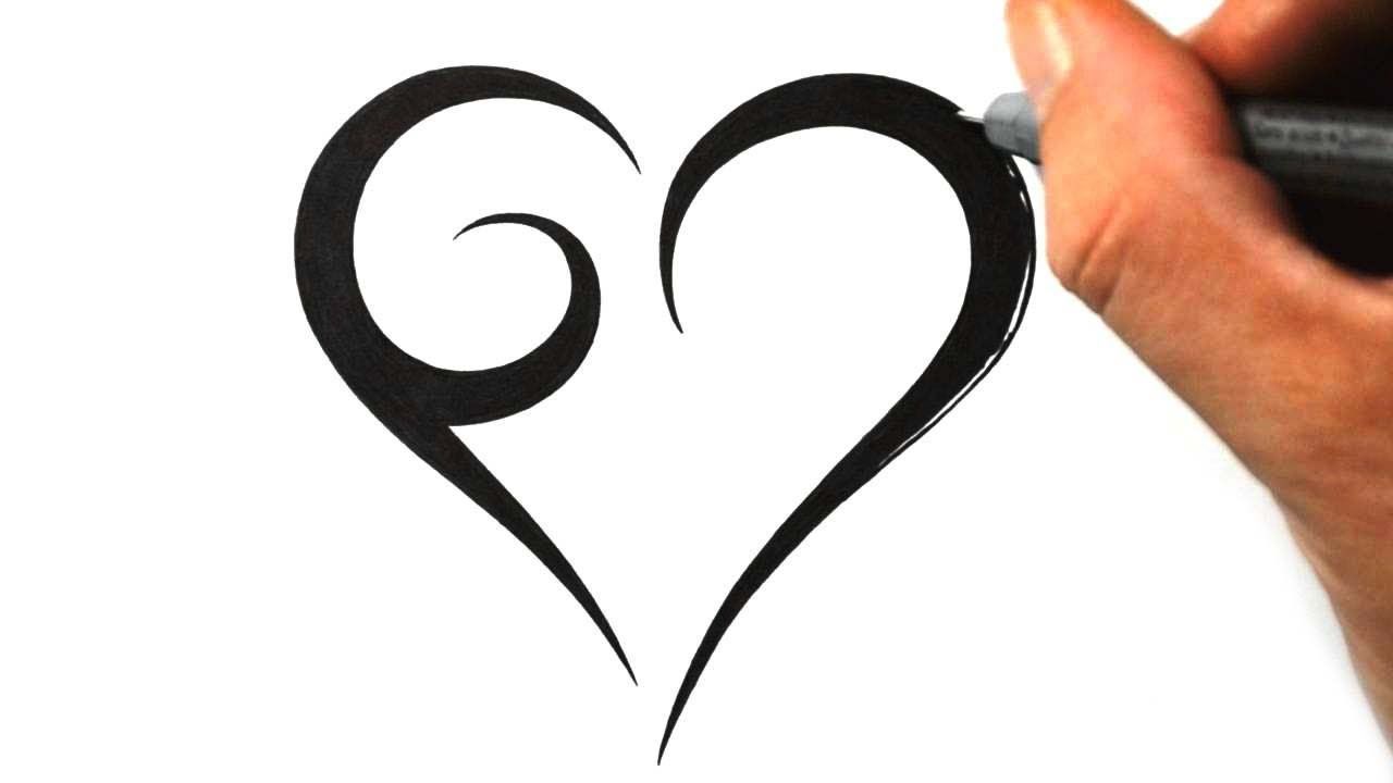 1280x720 Simple Tribal Heart Tattoo Designs