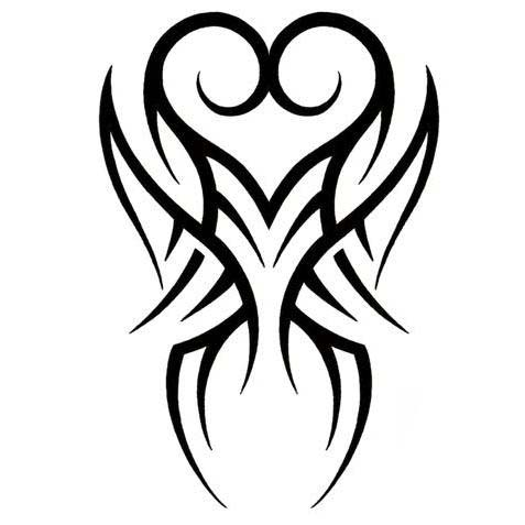 477x477 Beautiful Tribal Heart Tattoos