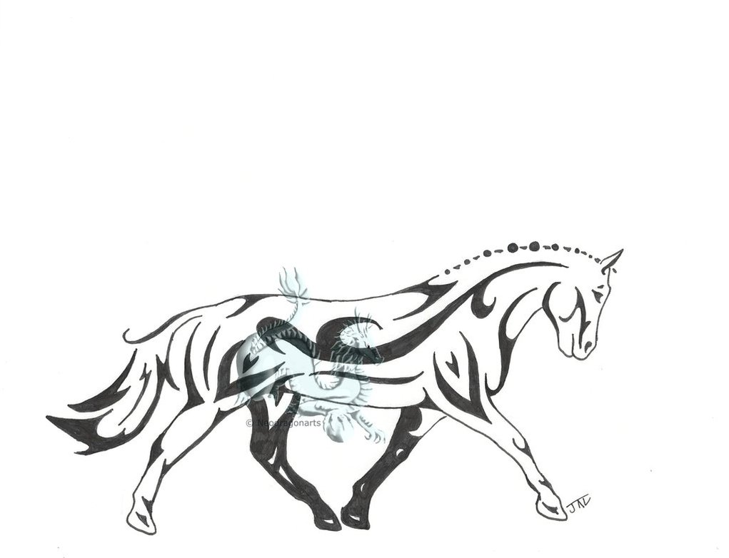 Tribal Horse Drawing
